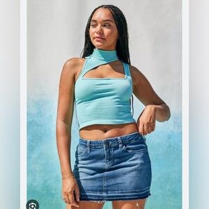 BDG Urban Outfitters extreme micro denim miniskirt size medium.